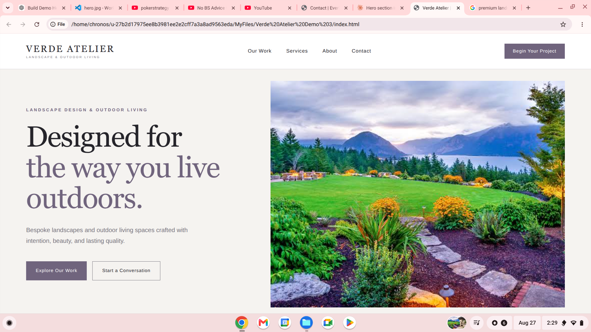 HP WebCo Website Preview
